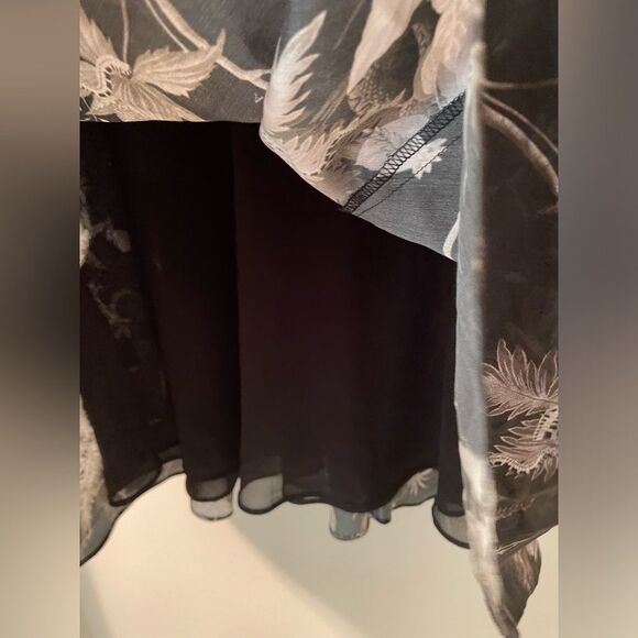 ALLSAINTS Elly Silk Blend Evolution Midi Pencil Skirt Size 10 - Picture 7 of 10